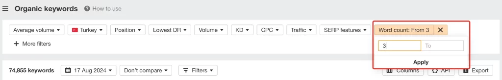Ahrefs Long Tail Keyword