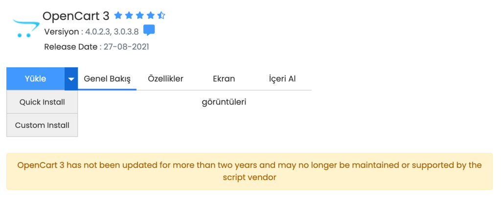 Cpanel'de Opencart Kurulumu