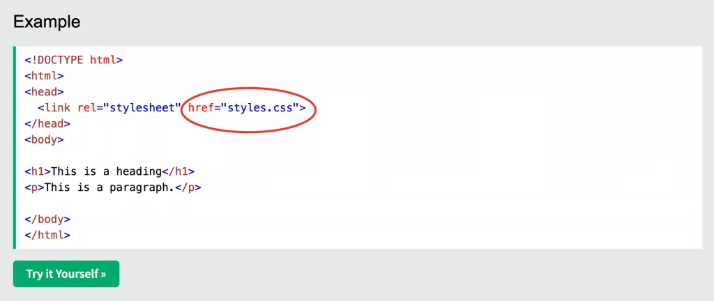 External CSS