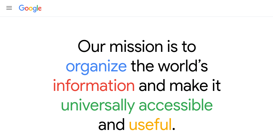 Google ve Content Mission