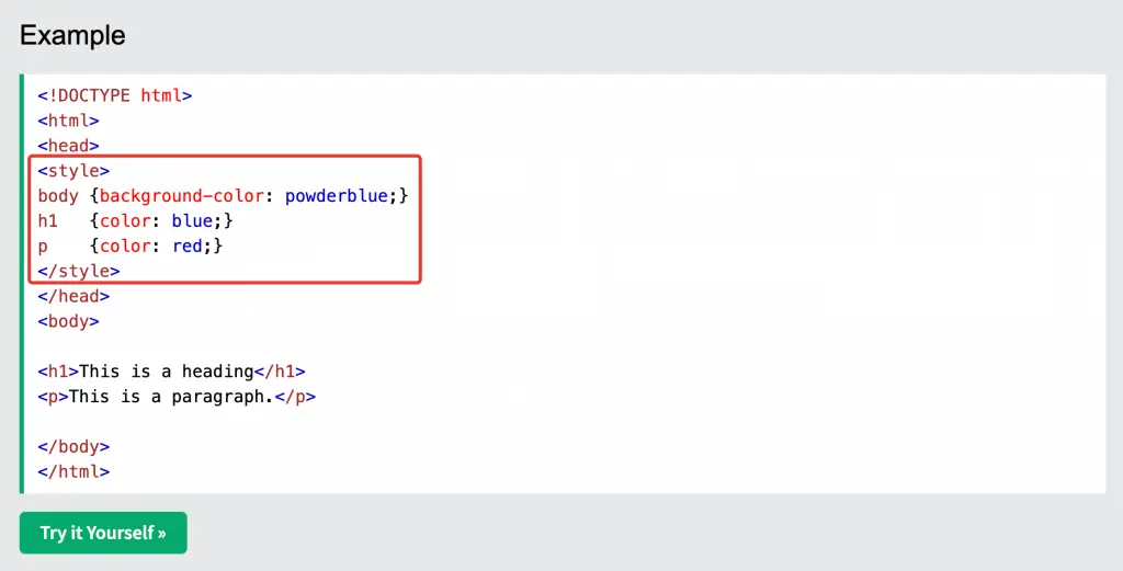 Internal CSS Kullanımı
