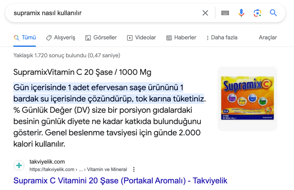 Paragraf Featured Snippet