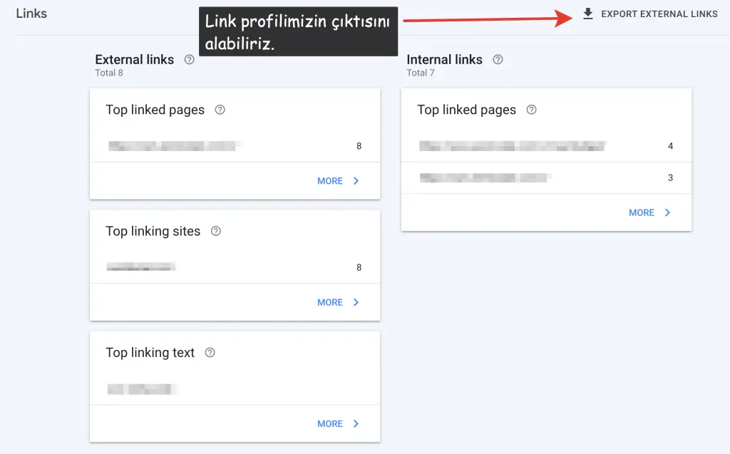 Search Console Backlink Analizi