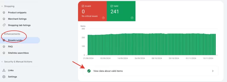 Search Console Structured Data