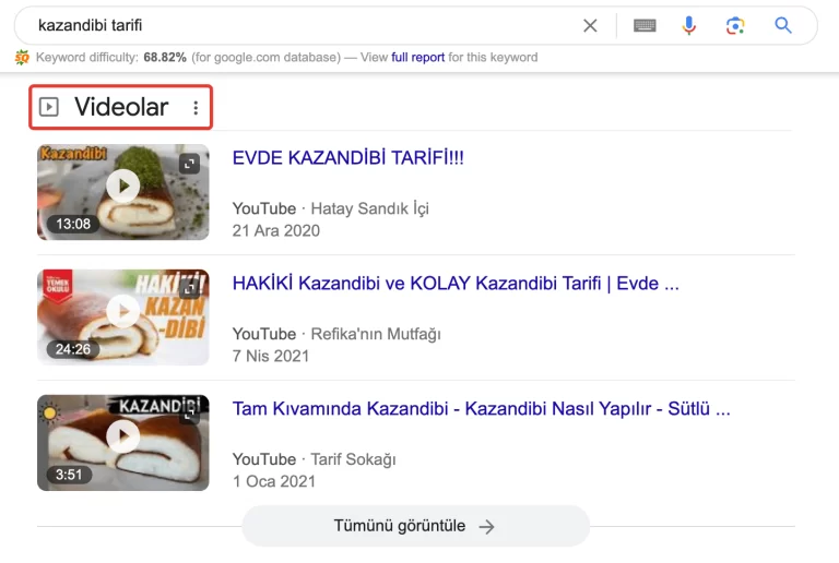 SERP Yapısında Video
