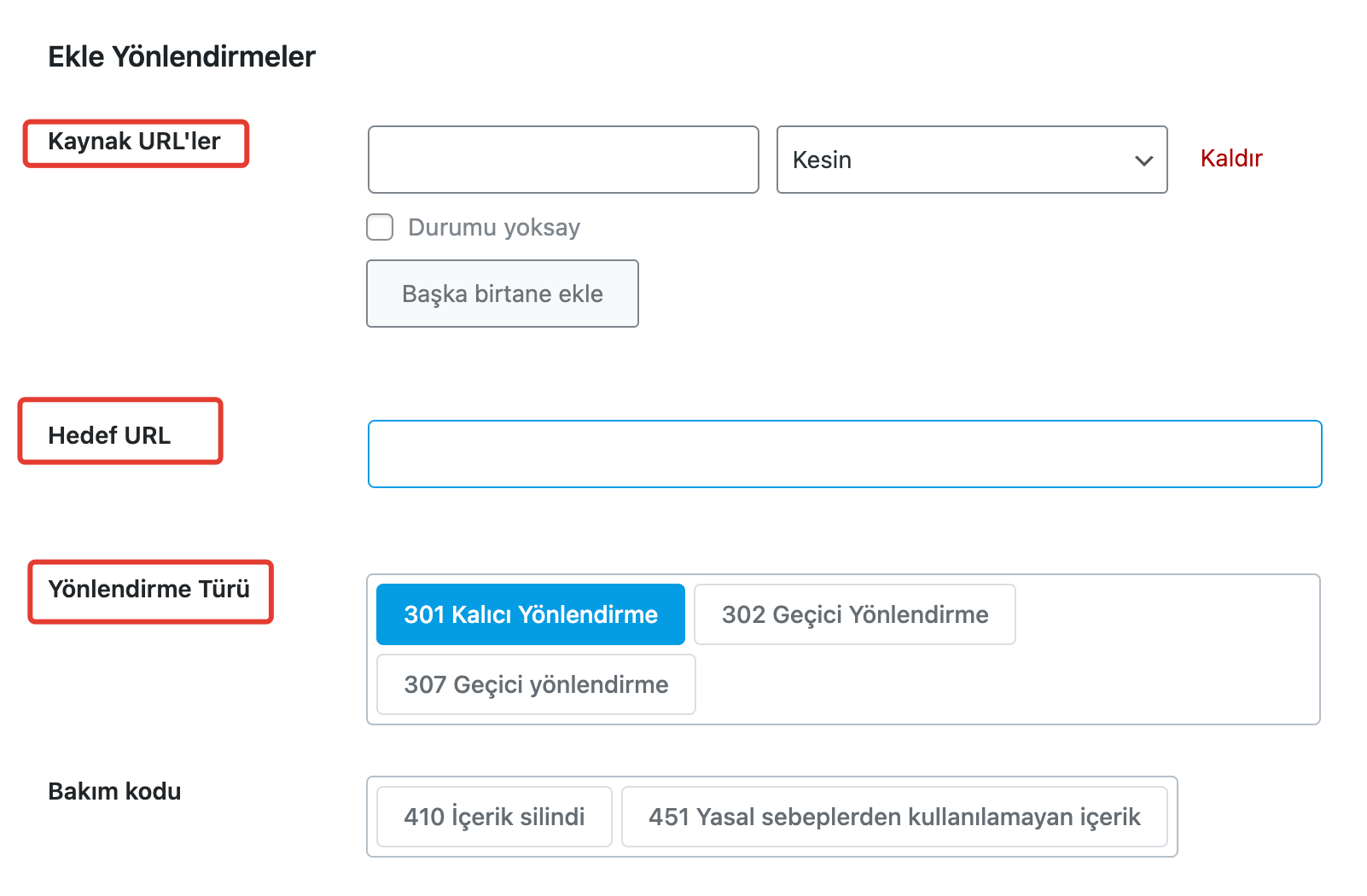 WordPress RankMath 301 Yönlendirme
